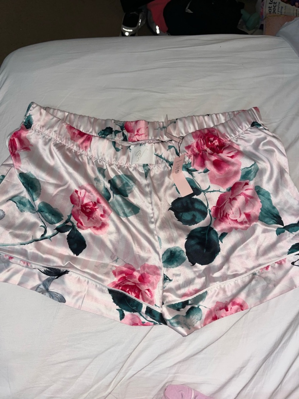 🆕 Victoria's Secret Floral Satin Sleep Shorts Sz XL
